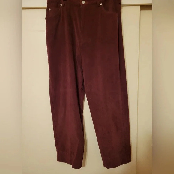 Vintage Solutions Casual Wear Stretch Women's Pants Slacks Rust Burgundy size 14 - Picture 7 of 12